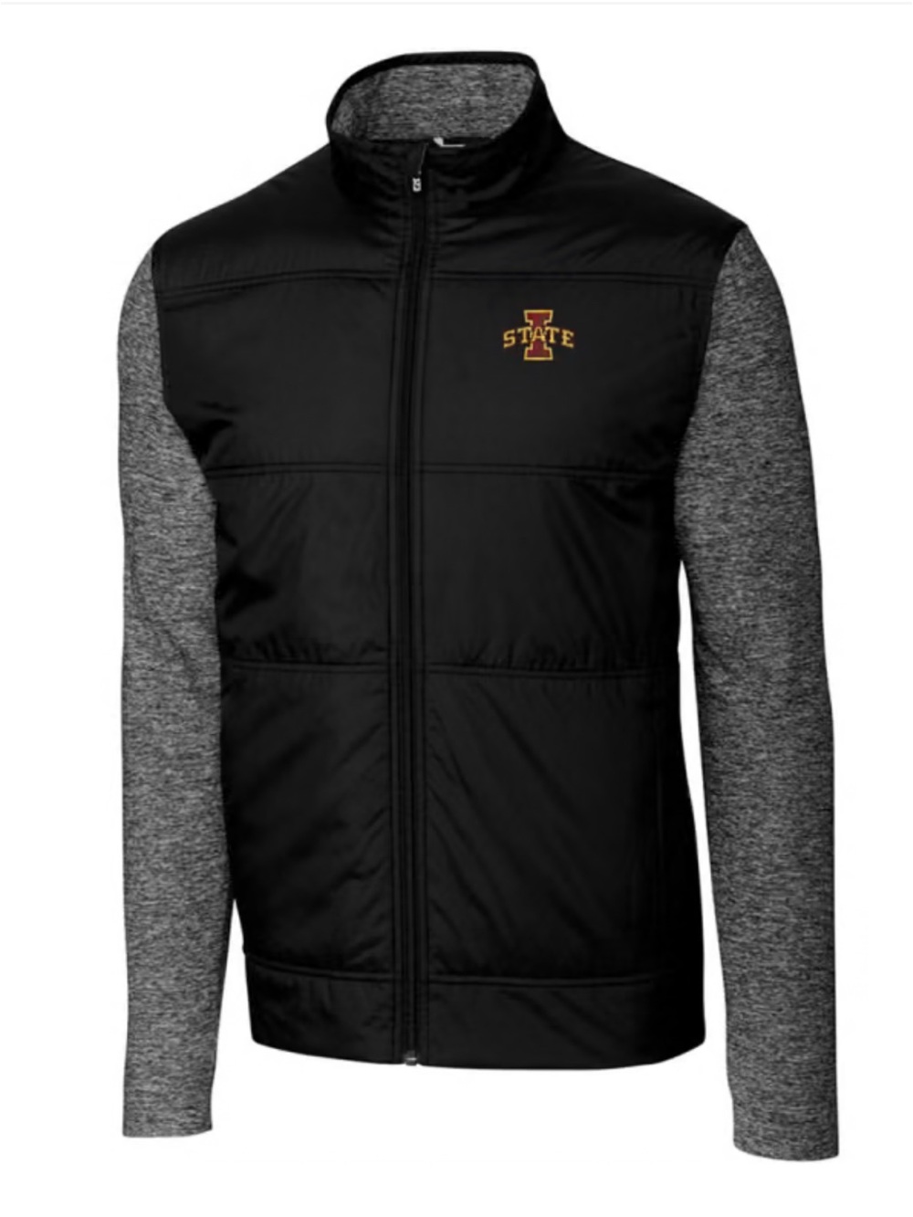 Iowa state cyclones men’s stealth hybrid quilted medium weight jacket